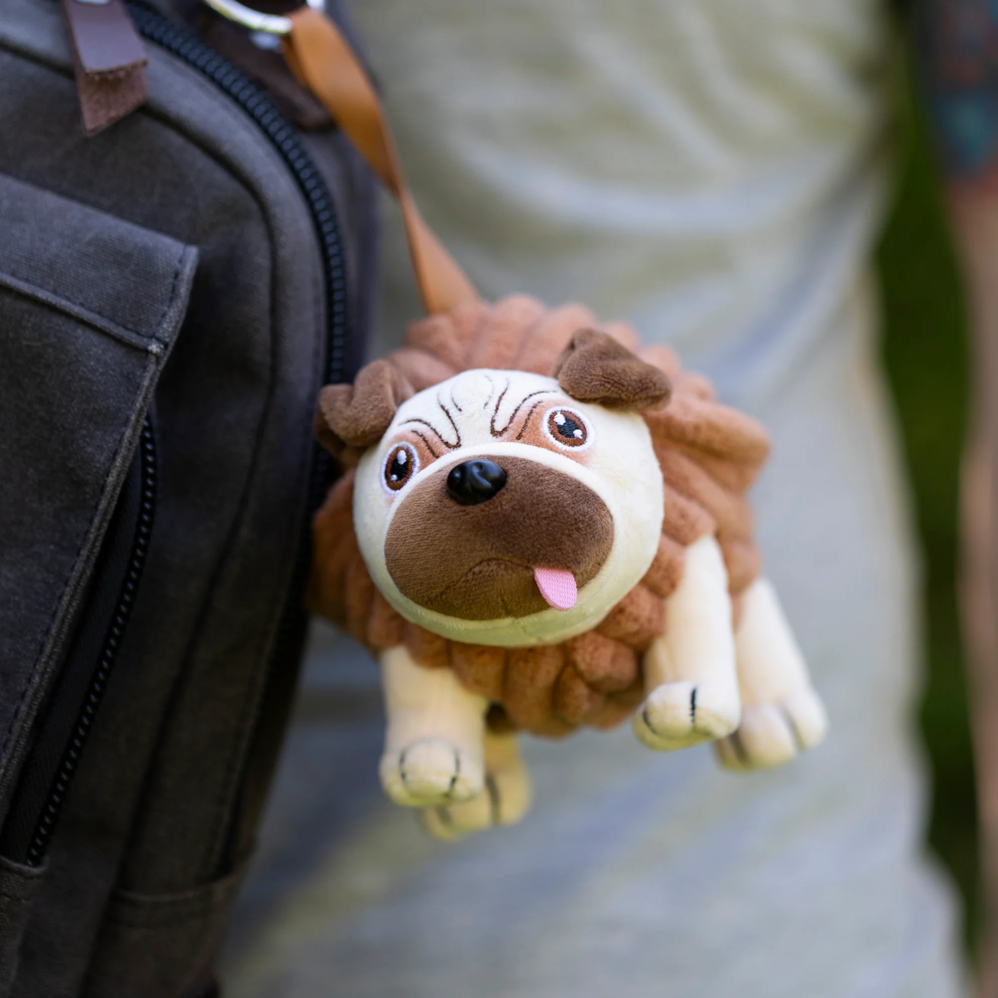 Nut Pug Plush Keychain - Image 2