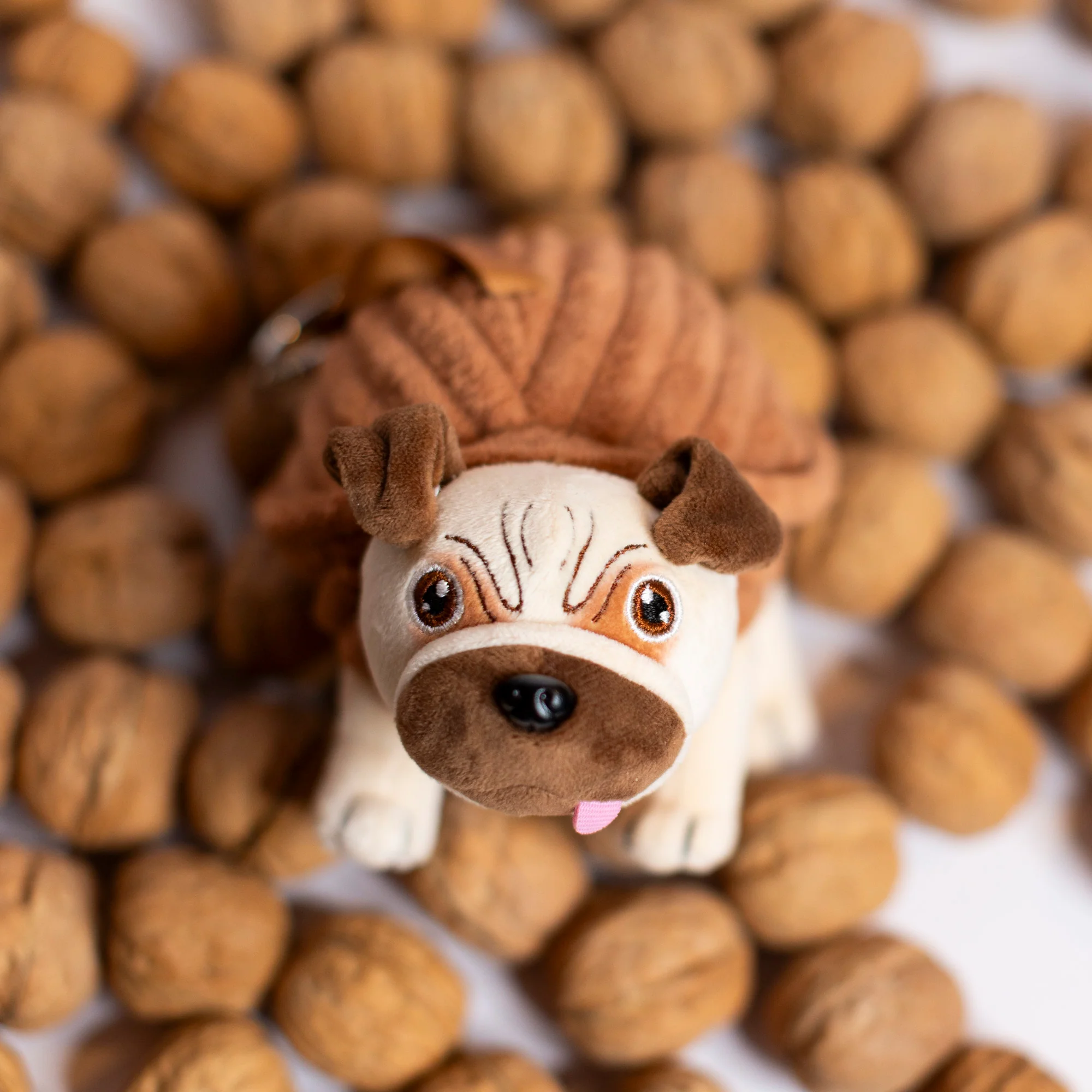 Nut Pug Plush Keychain - Image 3