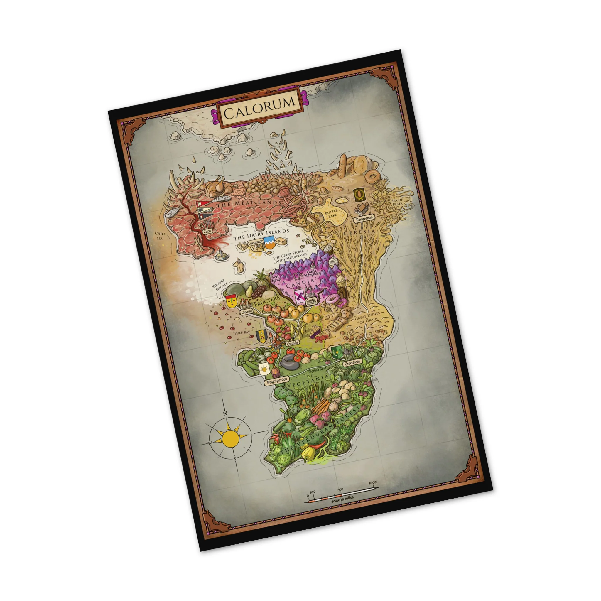 Dimension 20 A Crown of Candy Map of Calorum Poster - Image 2