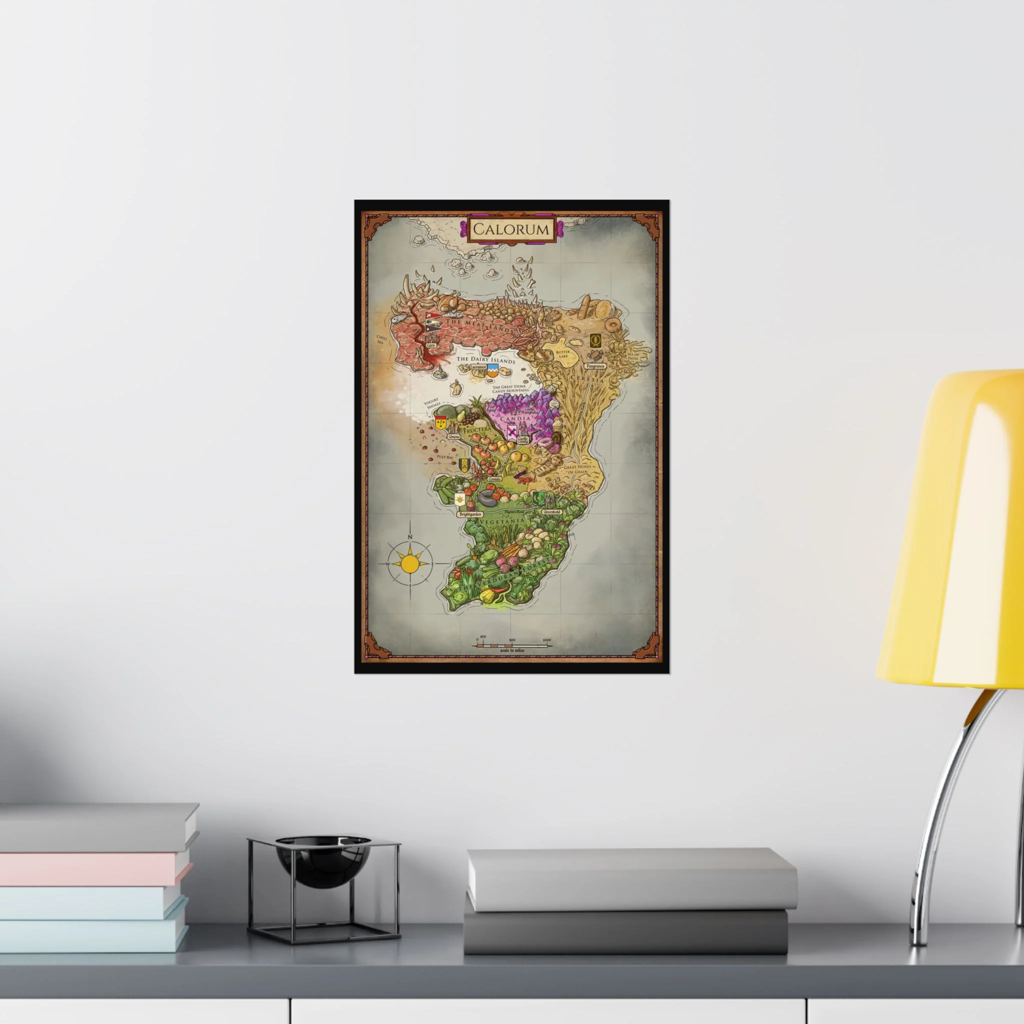 Dimension 20 A Crown of Candy Map of Calorum Poster - Image 3