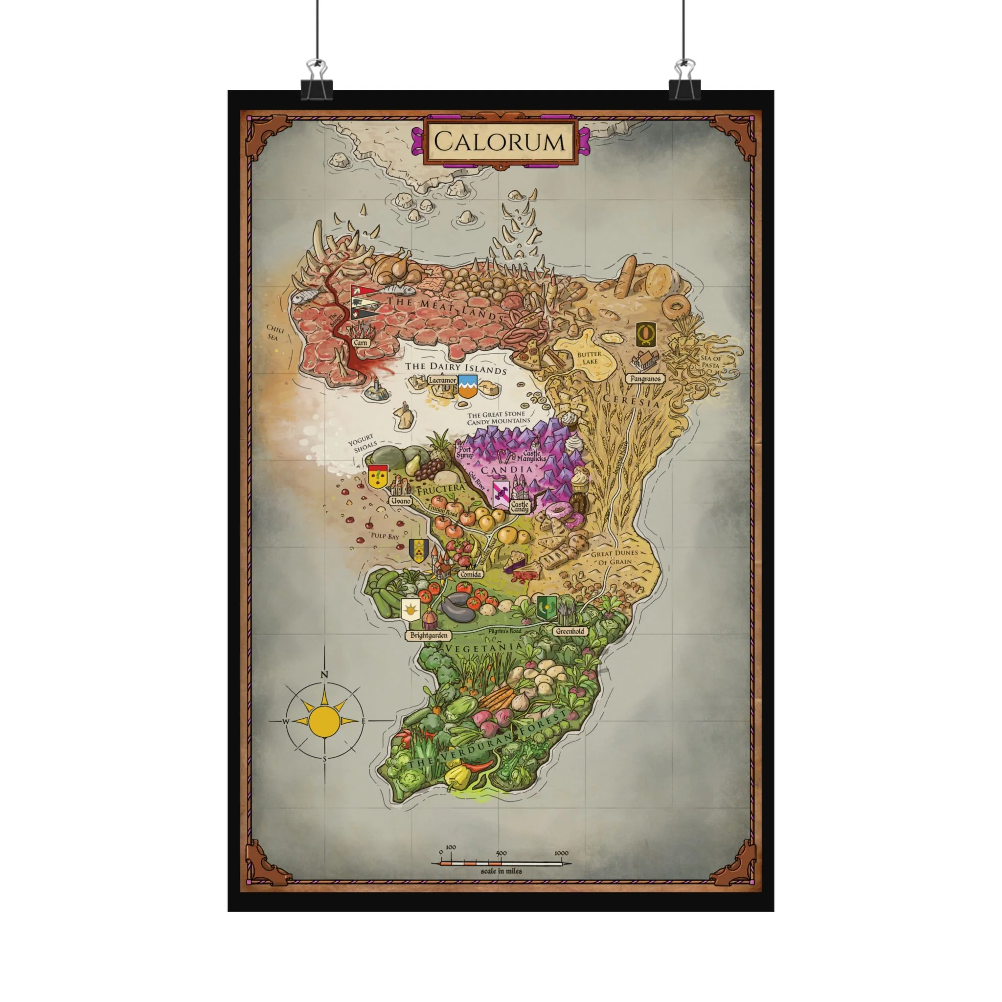 Dimension 20 A Crown of Candy Map of Calorum Poster - Image 4