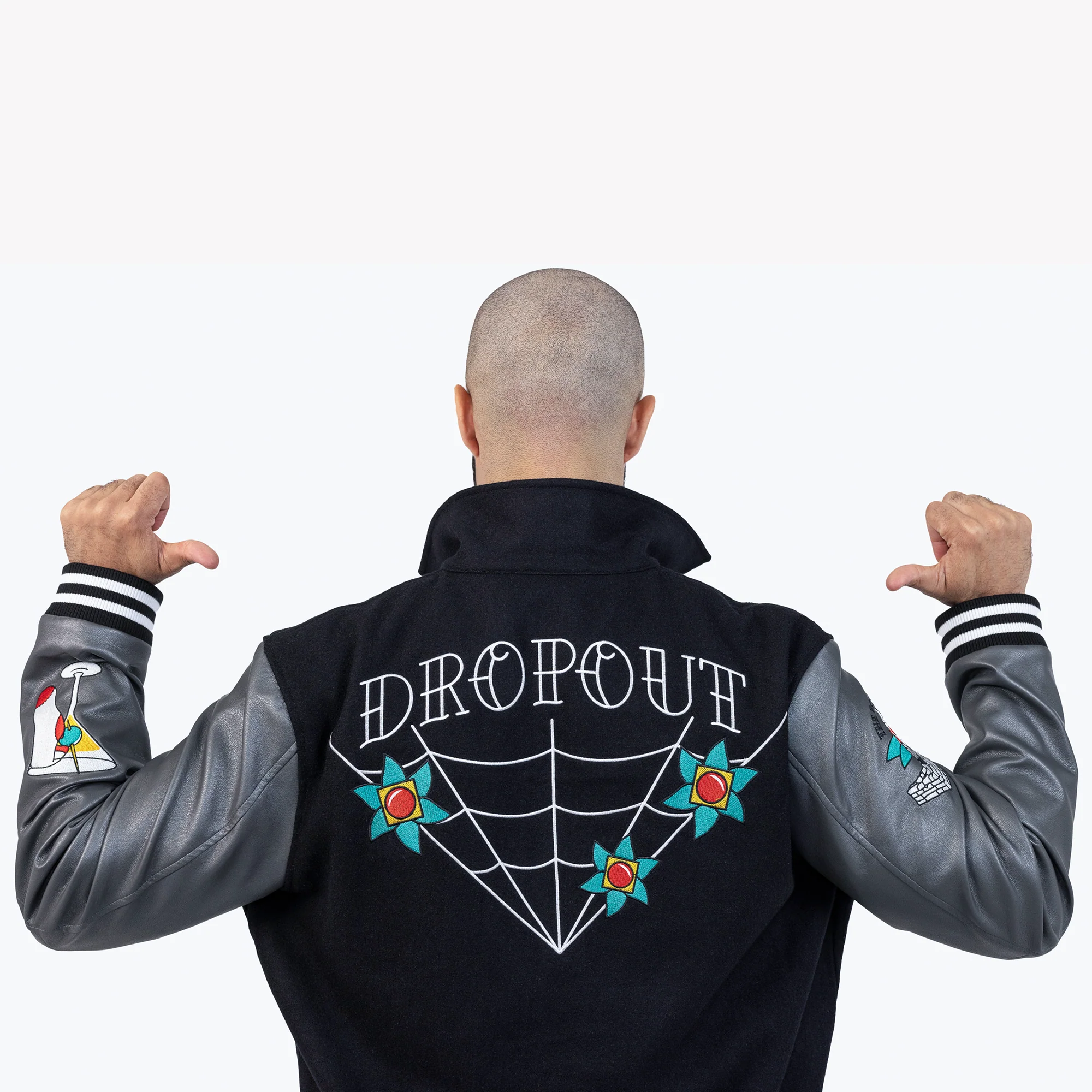 Dropout Tattooed Varsity Jacket - Image 5