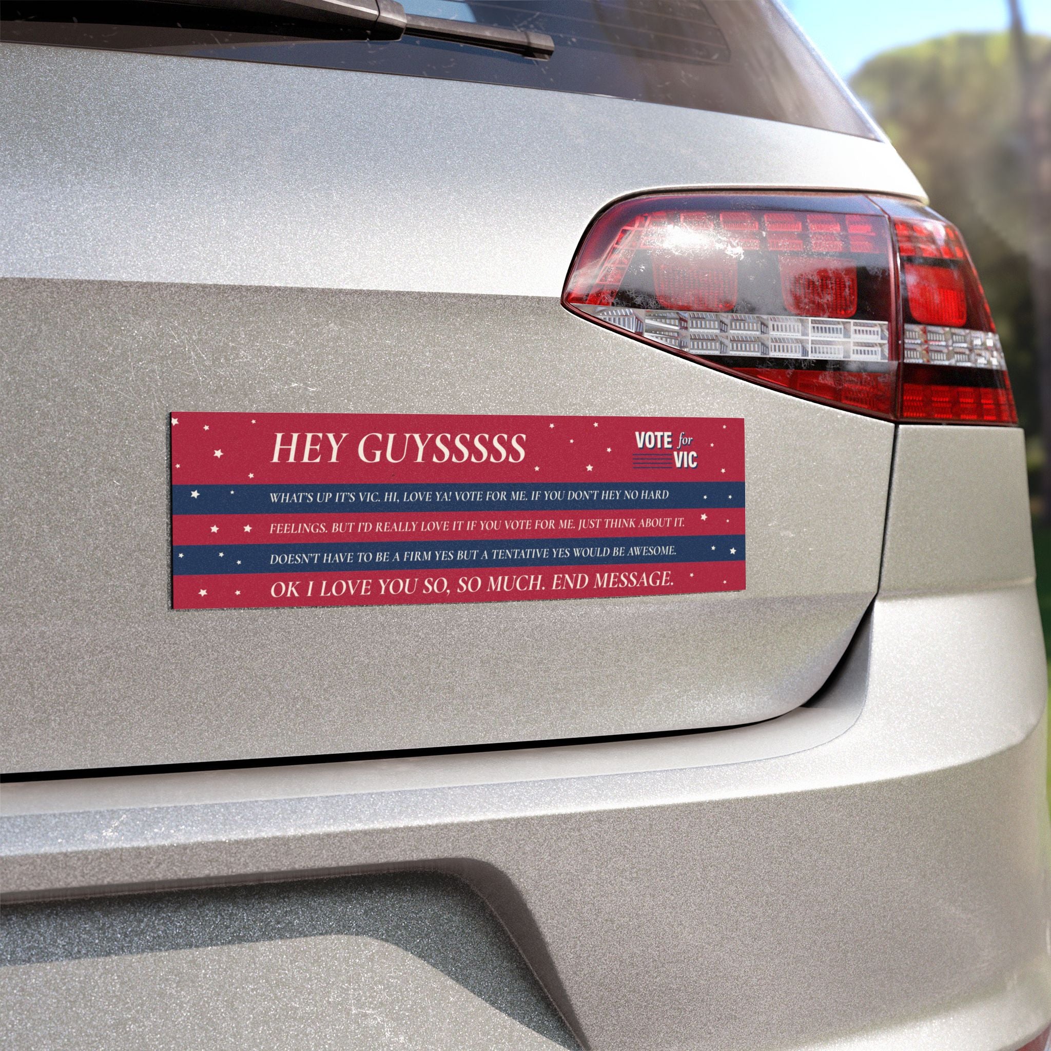 Vic Outvoted Bumper Sticker - Image 4