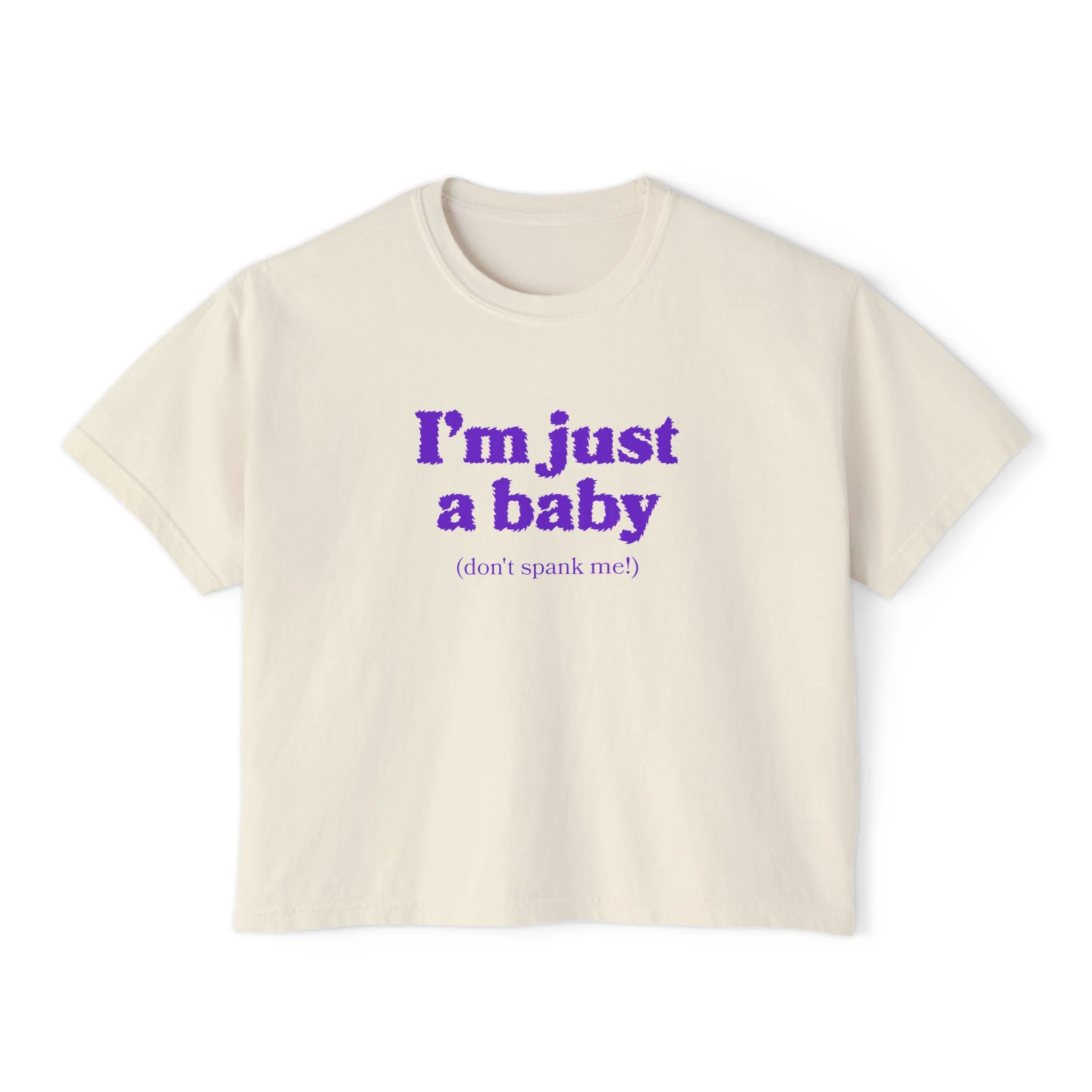 I’m Just A Baby Crop Top T-Shirt - Image 2